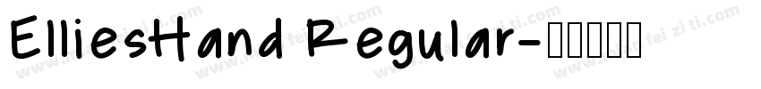 ElliesHand Regular字体转换